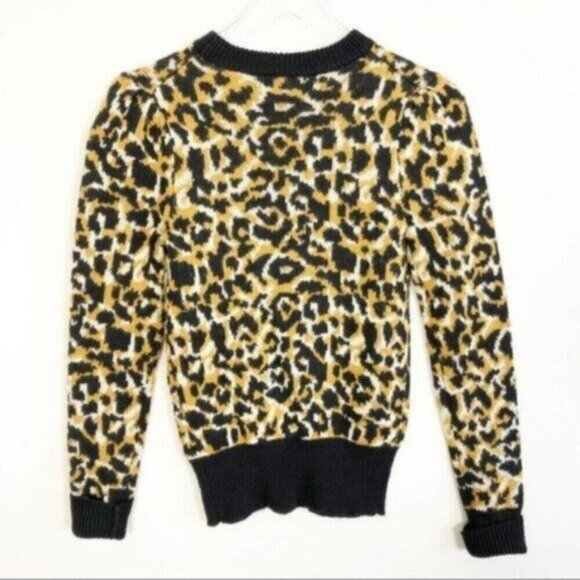 Who What Wear | Women's Crew Neck Leopard Print Sweatshirt Size XS - Picture 5 of 8